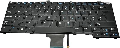 Dell 4380Y Backlit Keyboard UK English for Latitude E7240 Laptop Parts