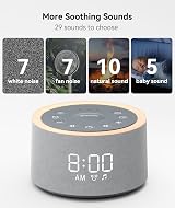 Dreamegg D1+ White Noise Machine with Alarm Clock and Night Light view 3