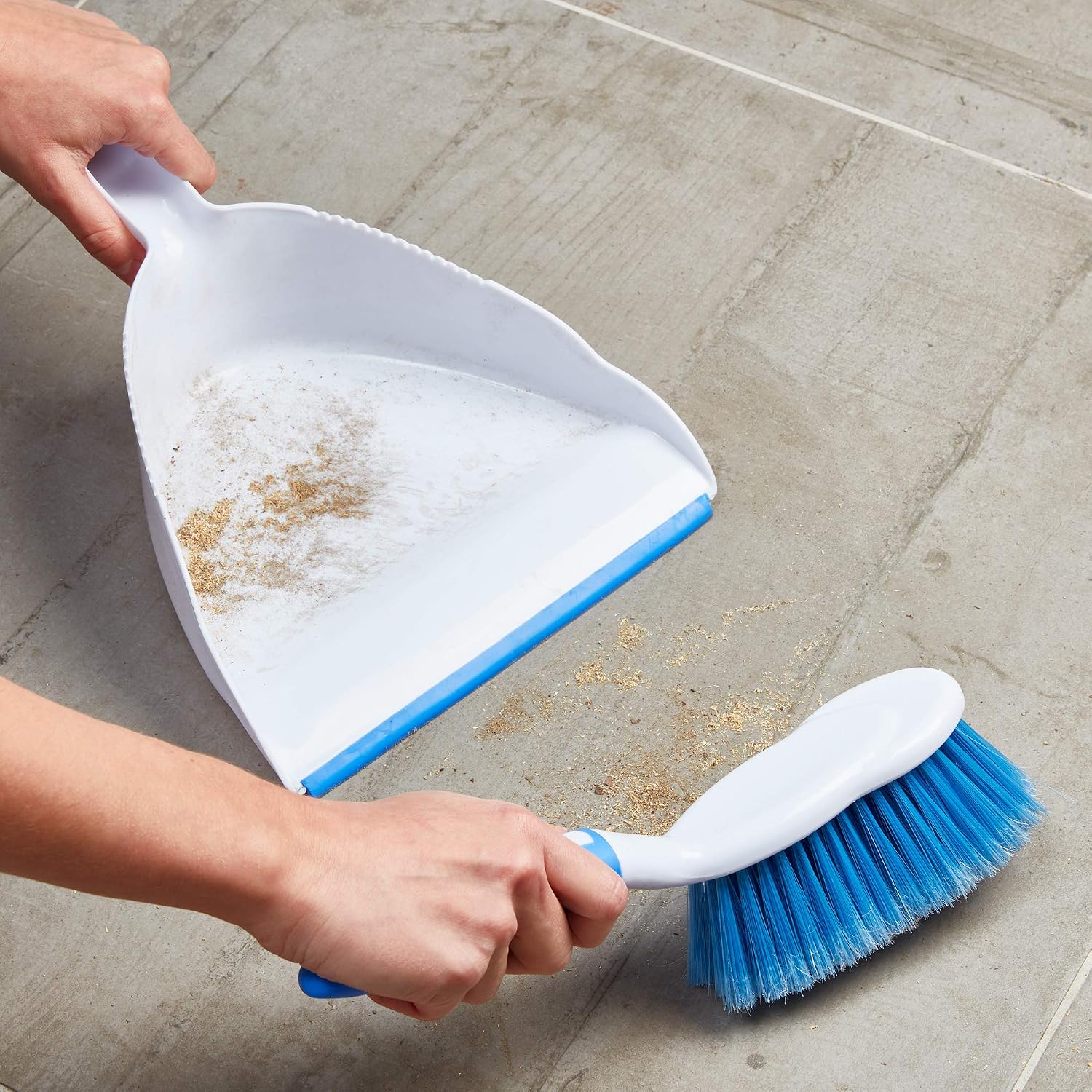 Spontex Dustpan & Brush Set, White, 2 Count (Pack of 1) - Image 5