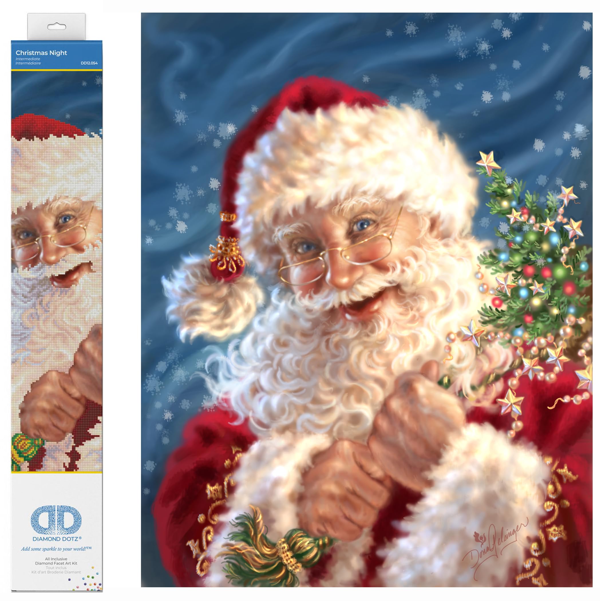 DIAMOND DOTZ Painting Kit: Intermediate, DD12, Christmas Night, 52 x 67cm