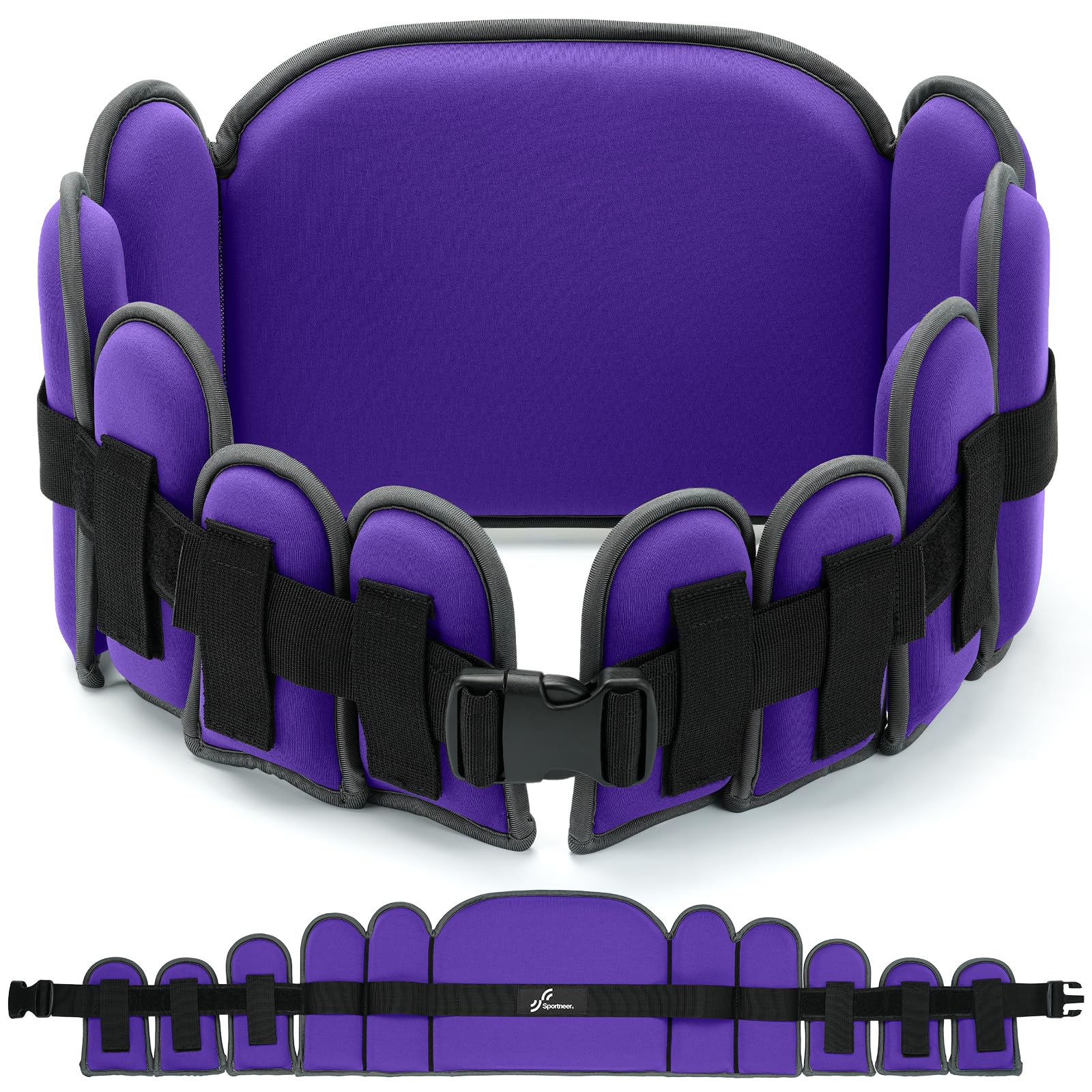 Photo 1 of Sportneer Aqua Belt Water Aerobics Equipment Swimming Pool Exercise Aqua Float Belts Jogger Floatation Buoyancy Belt Aquatic Training Accessories for Adults Youth Fitness Workout Therapy Purple