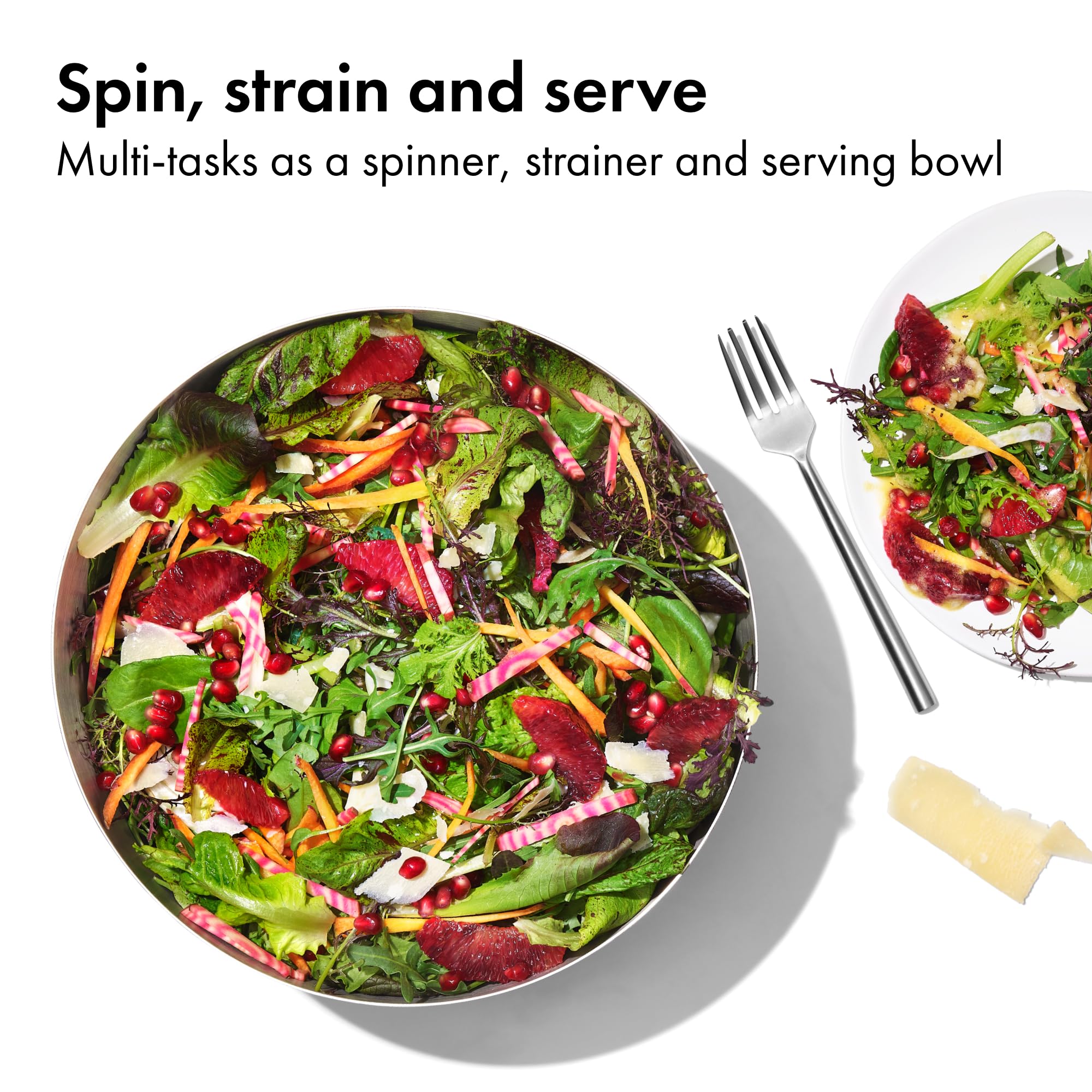 OXO Good Grips Stainless Steel Salad Spinner, 6.34 Qt.