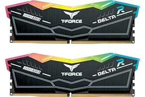 TEAMGROUP T-Force Delta RGB DDR5 Ram 32GB (2x16GB) 6000MHz PC5-48000 CL30 Intel XMP 3.0 & AMD Expo Compatible Desktop Memory 