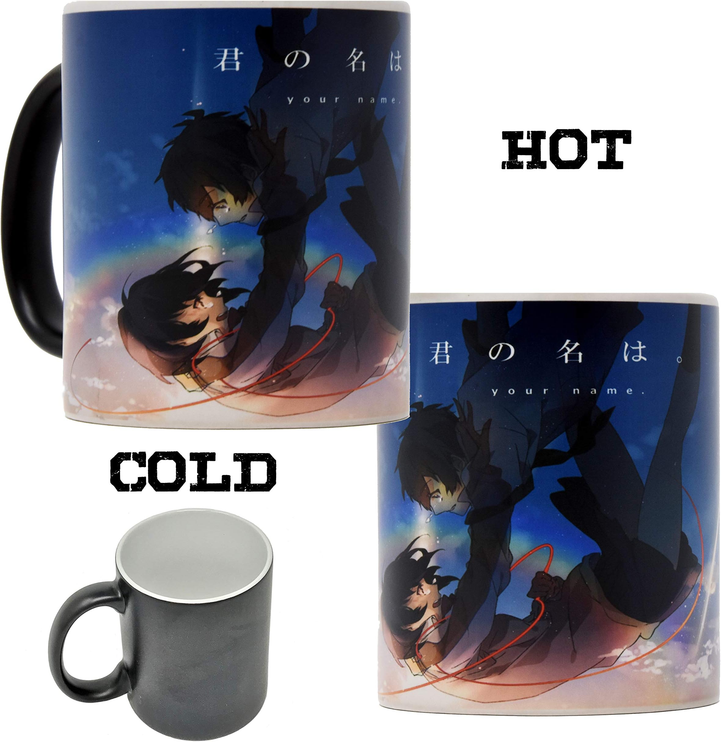 Your Name Heat Reactive Colour Changing Ceramic Coffee Mug Handmade Tea Cup Anime Gift. 300ml 10oz