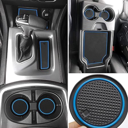 Auovo Anti Staubmatten Fur Dodge Charger 2015 2016 2017 2018 2019 Zubehor Custom Fit Tur Pocket Liner Cup Holder Pads Console Mats 17pcs Set Amazon De Auto