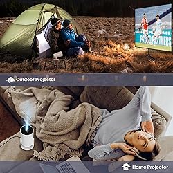 Mini Portable Projector 4K WiFi 6 BT 5.2 Upgraded