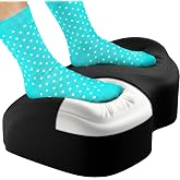 Everlasting Comfort Foot Rest for Under Desk at Work - Memory Foam Office Foot Stool &amp; Under Desk Footrest Leg Elevation Pillow for Gaming &amp; Home Office, Supports Posture
