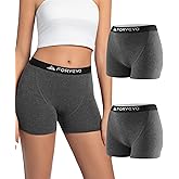FORVEVO Merino Wool Boxer Briefs for Women 2 pack,Breathable Womens Boyshorts Underwear,Dry Panties for Ladie