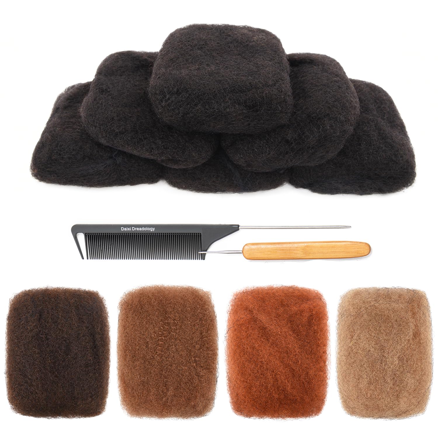 Photo 1 of ***MISSING PARTS***
DAIXI Afro Kinkys Bulk Human Hair, 50 Gram Fluffy Soft Kinky Curly Bulk for Dreadlocks Repairing, Micro Twist Braiding, Length Extending, Blend Seamlessly with African hair (1B, 22 Inch)