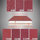 STEBRUAM Mouse Sander Pad 88Pcs Assorted Grits 40-800 5 Holes Hook Loop view 3