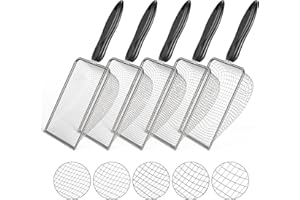 ZIHVFZU 5pcs Soil Sifter Set for Gardening – Includes 2mm/2.8mm/3.8mm/4.3mm/5mm Garden Sifter for Soil, Handheld Compost Sifter for Dirt，Rocks, Heavy-Duty Shovel for Soil, Compost Sifting