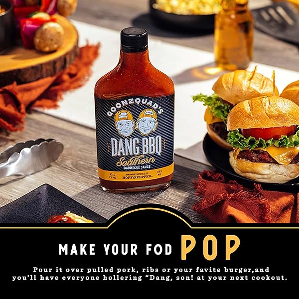 HOFF AND PEPPER GOONZQUAD DANG BBQ SOUTHERN BARBECUE SAUCE | HICKORY SMOKE TANGY BARBECUE SAUCE HANDMADE IN TENNESSEE