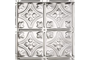 Great Lakes Tin Hamilton Clear Ceiling Tiles - Perfect for DIY and Home Renovation Projects - Easy to Install (12X12 Inch Sample)