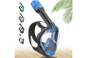 Khroom Full Face Snorkel Mask for Adults | New Valve Tech for Easy Breathing | 3X Larger Air Intake | Leak-Proof & Anti-Fog | Premium Snorkel Gear | Scuba Mask with Action Cam Mount