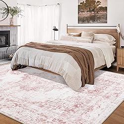 Area Rug 8x10 Vintage Rug: Large Washable Indoor