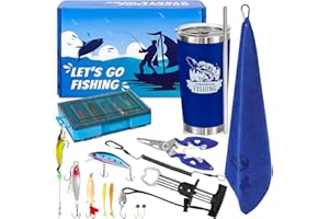 MUOUAKATE Gifts for Teen Boys, Coolest Teenage Boy Gifts Ideas for 10 11 12 13 14 15 16, 17 18 Years Old, Tween Boy Fishing Gift Baskets with Fishing Tools, Christmas Stocking Stuffer for Him Son Boyfriend