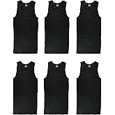 Gelante 6 Packs 100% Cotton Athletic Men's Basic Tank Top