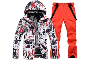 GS SNOWING Men's Jacket and Pants Set Insulated Waterproof Waterproof Snowboard Snowsuits for Snow Sport