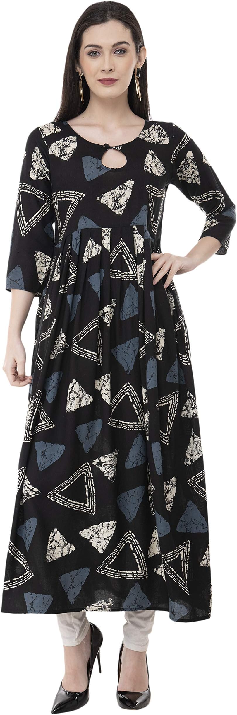 AnjuShree Choice Women Stitched Printed Rayon Kurti Kurta