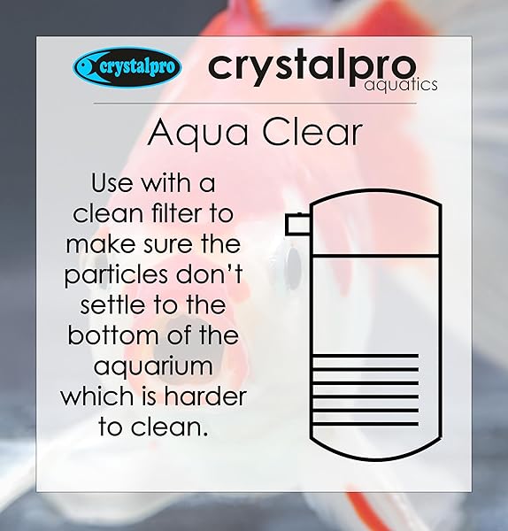 CRYSTALPRO WATER CLARIFIER 16.9 OZ – AQUA CLEAR TREATS 2650 GALLONS – CLEAR CLOUDY FISH TANK WATER – FOR FRESHWATER AQUARIUMS AND FISH PONDS -FISH TANK CLEANER- USE WITH AQUARIUM FILTER