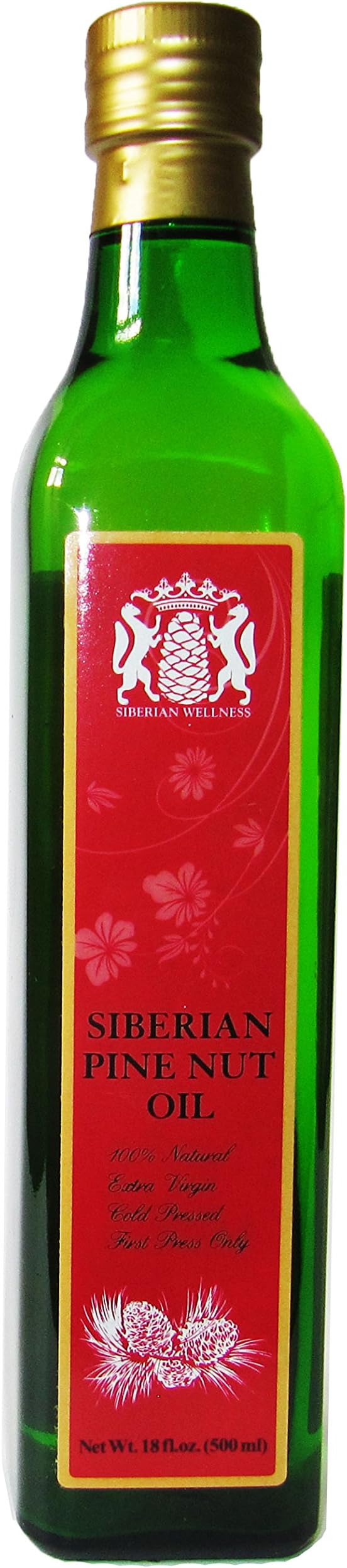Organic, 100% Pine Nut Oil. 18 Fl. Oz. (500 Ml) Extra Virgin, Cold-pressed, Fresh Inventory Only, Made in Siberia, Russia. The Oil is Shipped from Refrigerated Warehouses in MI, USA. Flat Rate 5$.