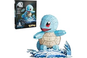 4D Build, Pokémon Squirtle 3D Model Kit, Pokémon Figure, Kanto First Partner Collection, Desk Décor, 180 Pieces, Gift Ideas for Ages 12 & Up