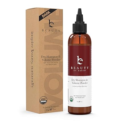 Organic Dry Shampoo Powder 3oz Dark Hair Brunette Hair Volume