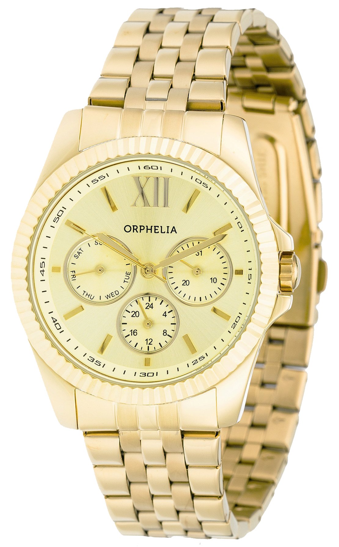 Orphelia Unisex Watch Analogue Quartz Golden Stainless Steel Strap