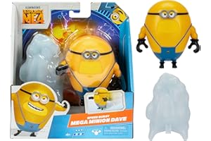 Minions DESPICABLE ME 4 Speed Burst Mega Dave Action Figure | Pull Mega Dave Back for A Burst of Speed | Collect All 5 | All with A Different Play Feature and Accessories