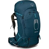Osprey Atmos AG 65L Men's Backpacking Backpack, Blue S-M | hiking pack, camping gear, overnight trail pack, Blue color, S-M size