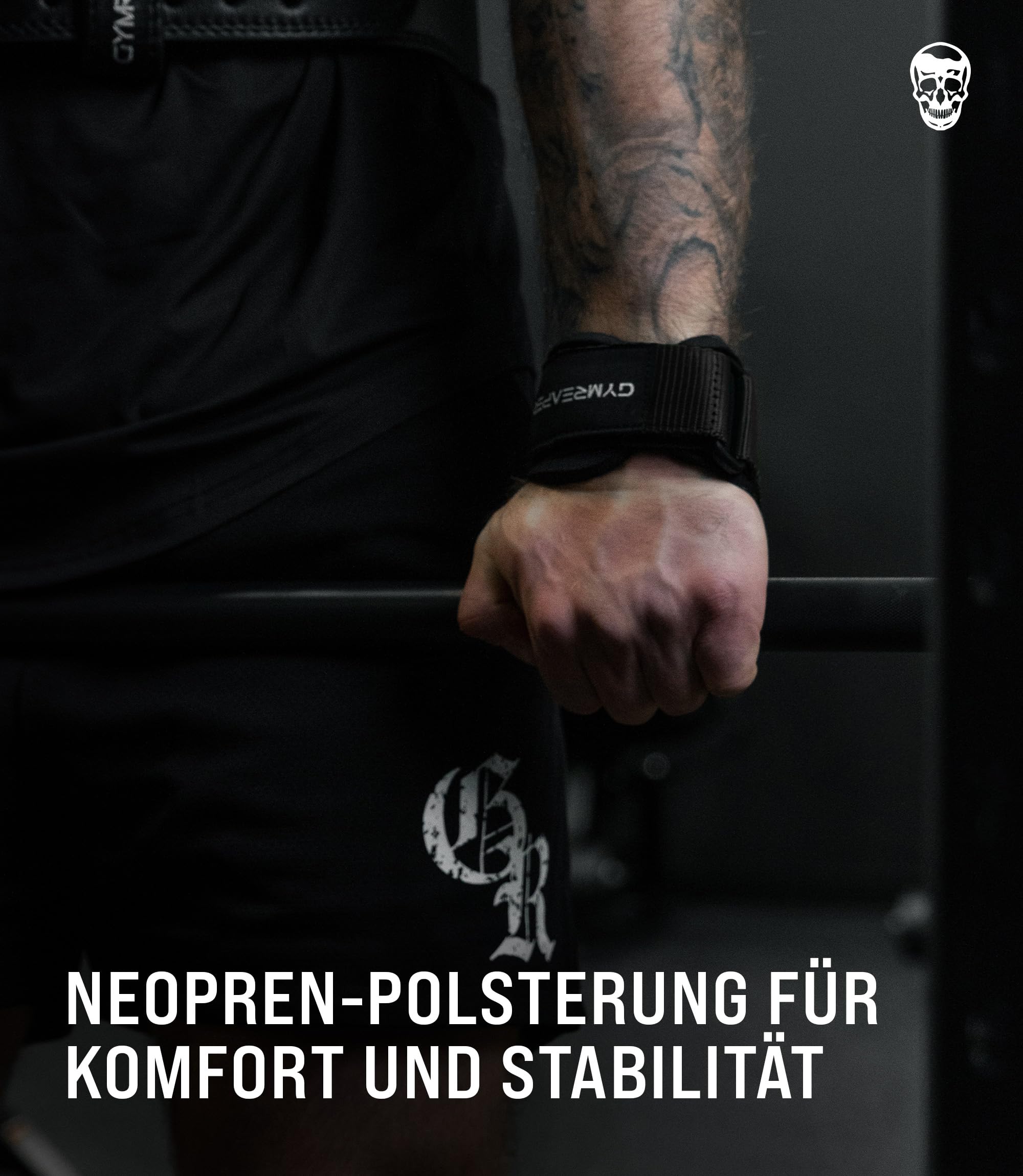 Gymreapers Weight Lifting Grips (Pair) for Heavy Powerlifting, Deadlifts, Rows, Pull Ups, with Neoprene Padded Wrist Wraps Support and Strong Rubber Gloves or Straps for Bodybuilding