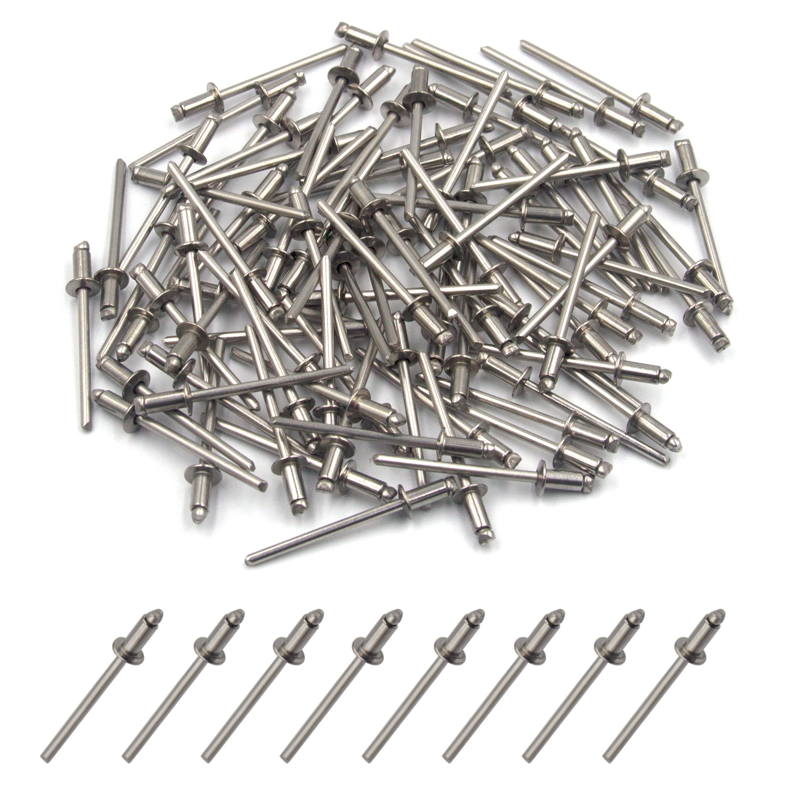 BESTYCHAO 50pcs 304 Stainless Steel Rivet Blind Pop Rivets(3.2mm X 6mm)
