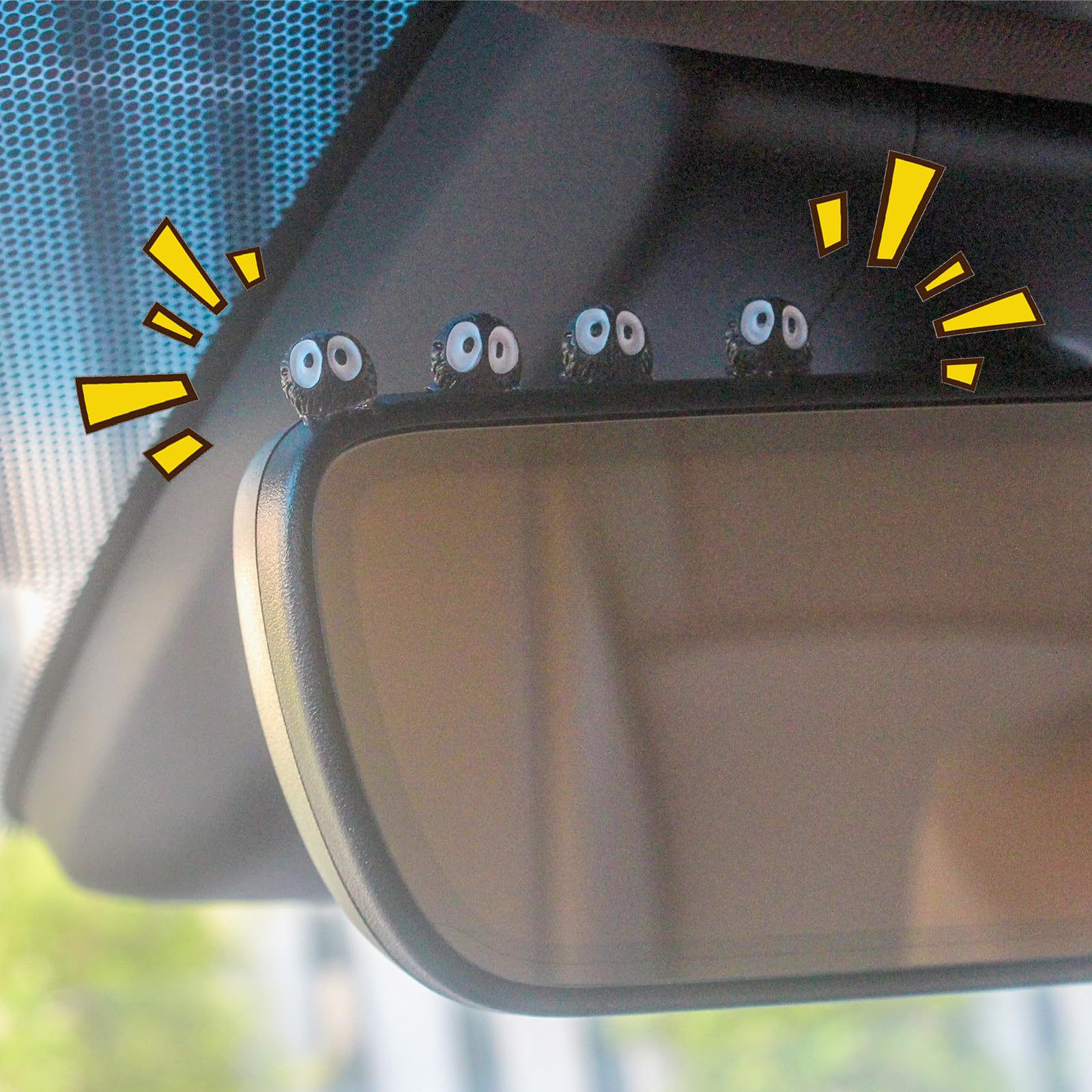 Refintural 20 Pcs Cute Soot Sprites Car Rearview Mirror Accessories ...