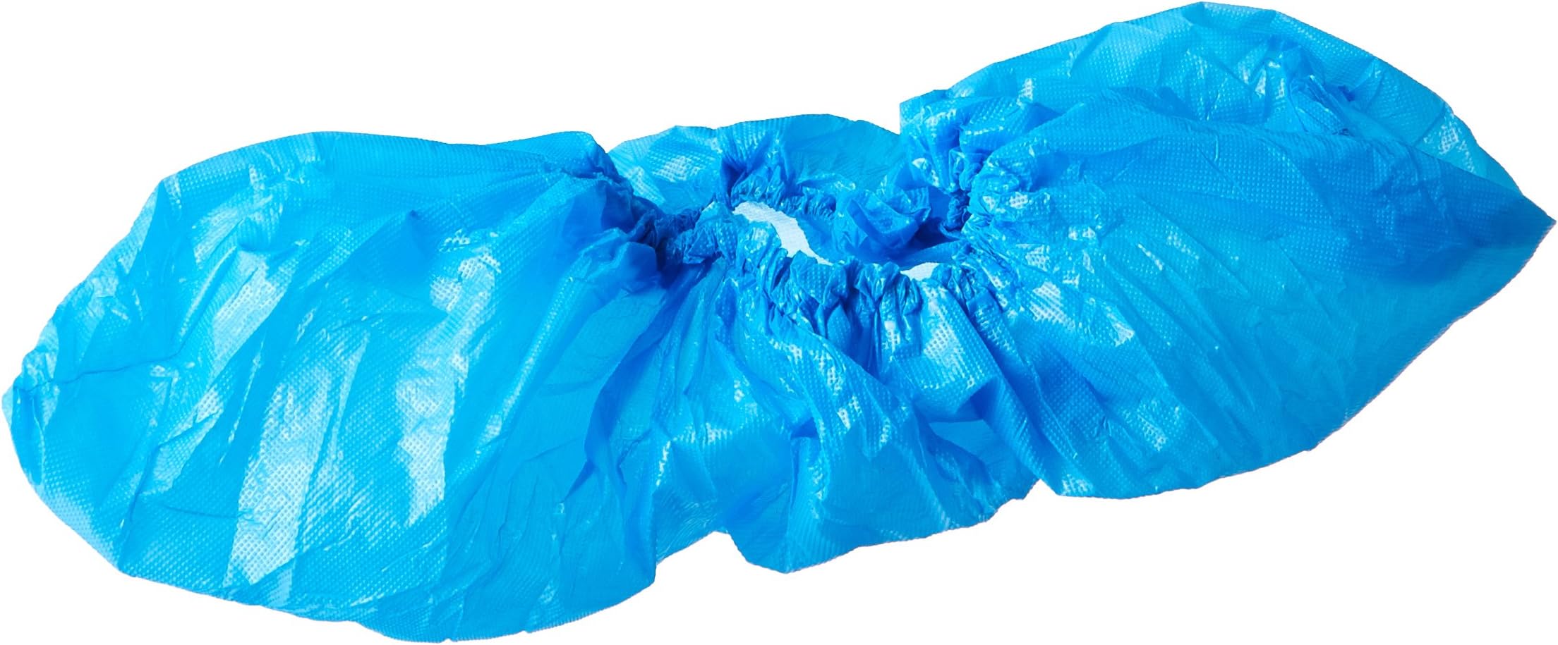 Total Source Manufacturing APP0330-ETH White/Blue Polyethylene Shoe Cover, Bagged, 4 mil
