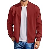 COOFANDY Men's Cotton Bomber Jacket Lightweight Flight Jackets Casual Softshell Varisty Jacket