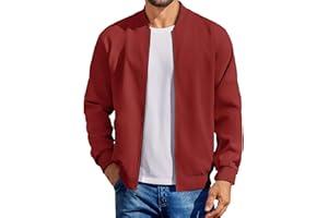 COOFANDY Men's Cotton Bomber Jacket Lightweight Flight Jackets Casual Softshell Varisty Jacket