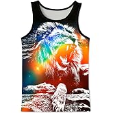 Asylvain 3D Tank Tops for Men Women Cool Design Graphic Sleeveless Shirts Summer Tops