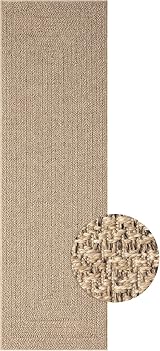the carpet Kansas Indoor Outdoor Rug Jute Look 60x180 cm Natural view 2