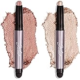 Julep Eyeshadow 101 Crème-to-Powder Waterproof Shadow Stick Duo – Long-Lasting, Crease-Proof, Easy Appy with Built-in Smudger - Pearl & Rose Shimmer