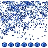PATIKIL 5000 Pcs Dark Blue Half Round Pearls Beads, 4mm ABS Flatback Rhinestones Pearls for Crafting Jewelry Making DIY Nail Art Clothes Wedding Art Decoration