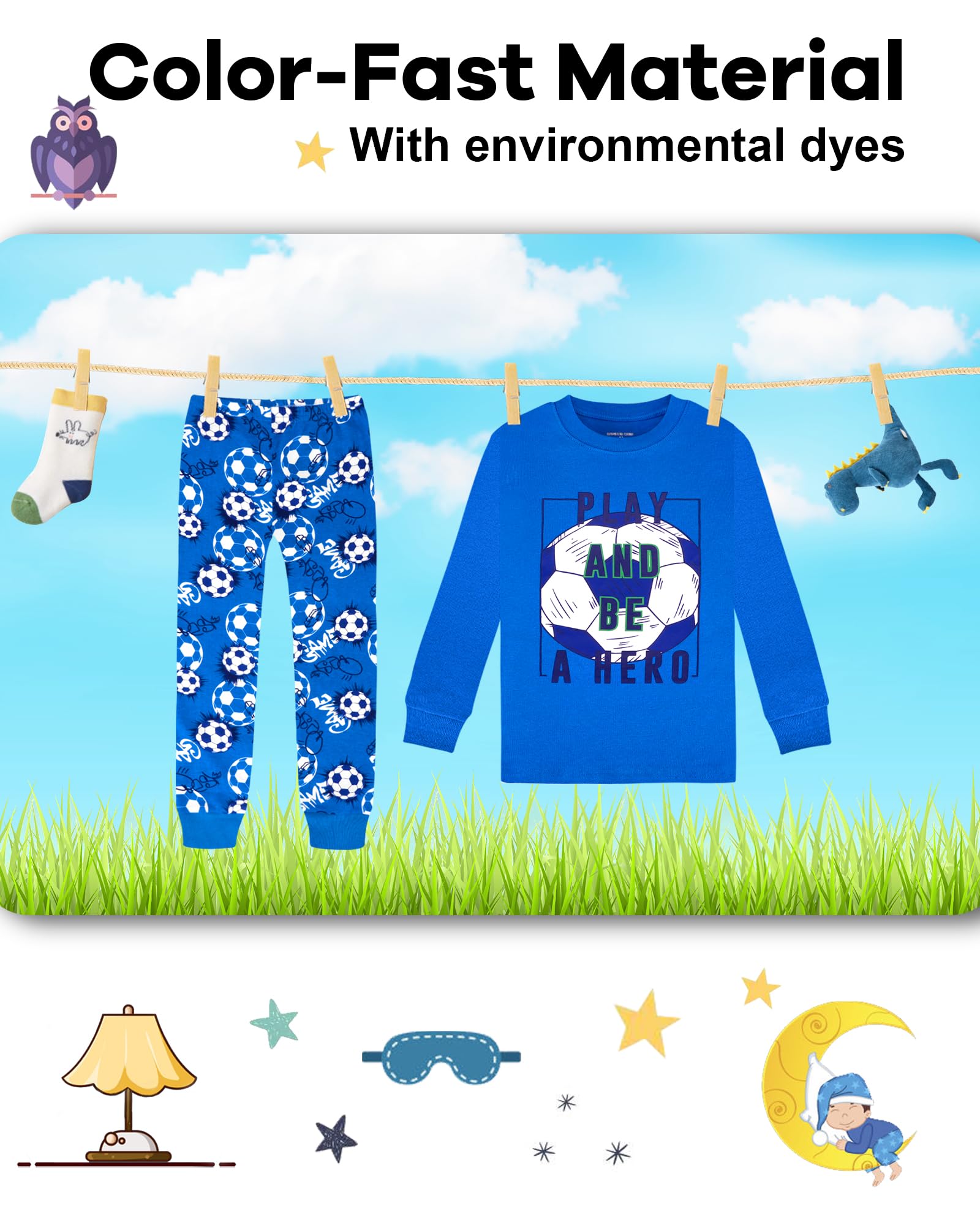 Boys Long Sleeve Pajamas Size 18Months-12Years