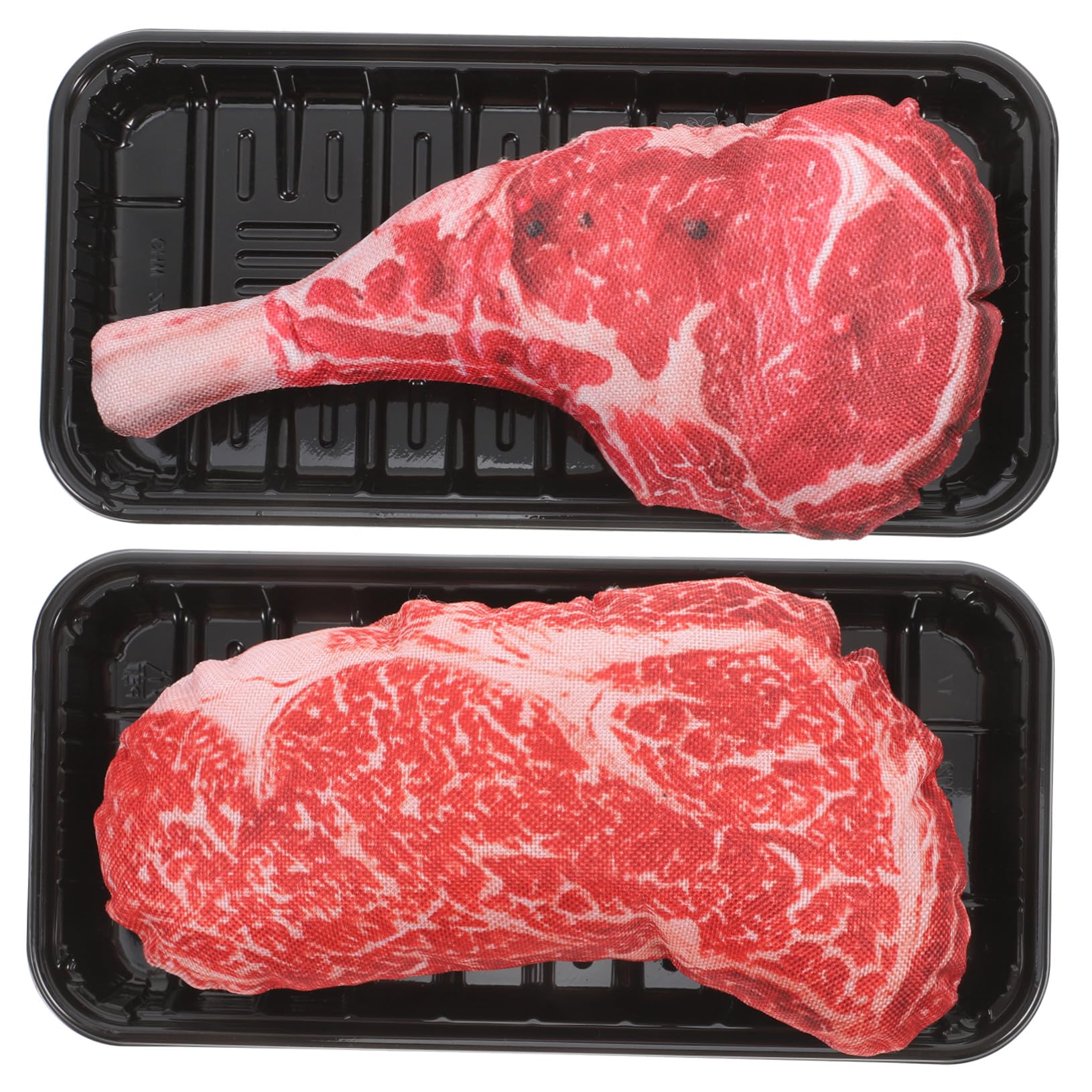 ifundom 2 Sets Lifelike Fake Beef Steak Decoration Realistic Meat Display Props for Scene Photography Home Decor with Detailed Craftsmanship and Versatile Use