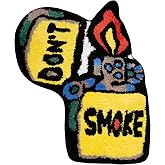 LAKEA Yellow Lighter Don't Smoke Flocking Rug Living Room Carpet Bathmat Bedside Rug Soft Bedroom Floor Pad Aesthetic Home Decor (27.6X22.4 inch) (Yellow)