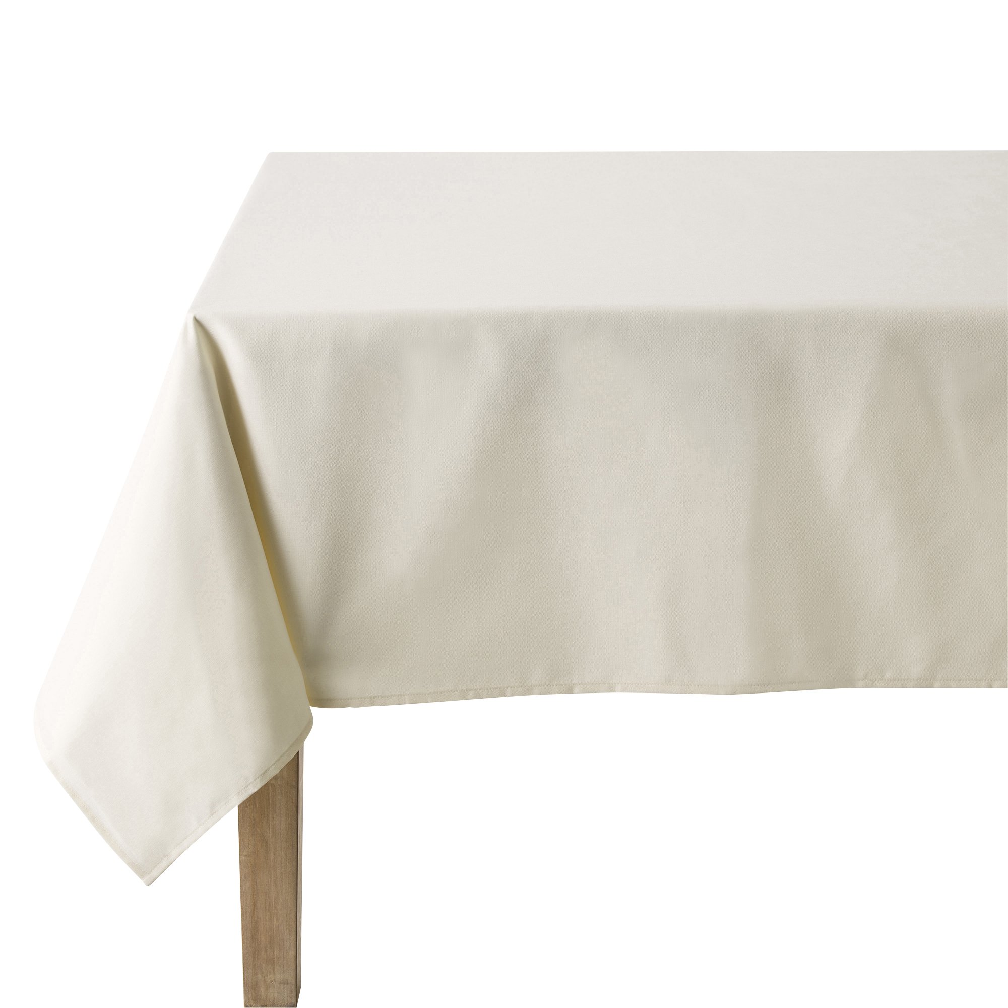 Coucke 3152192181511 Plain Square Cotton Tablecloth 180 x 180 cm, Cotton, cream, 180 x 180 x 0,03 cm