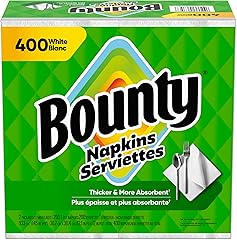 Bounty Paper Napkins, White, 400 Count