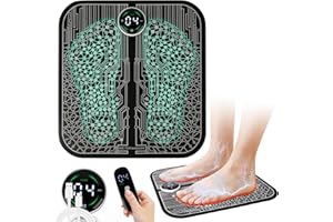VFU EMS Foot Massager for Neuropathy, Sport Muscle Stimulator for Circulation, Pain Relief, Foldable Feet Mat and Legs Massager Pad, 10 Modes and 39 Intensity Levels for Muscle Relaxation
