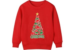 Resinta Toddler Boys Christmas Sweatshirts Boys Xmas Clothing Kids Long Sleeve Cotton Pullover Tops for Holiday Party