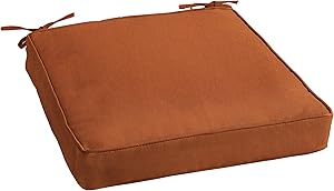 Mozaic AZCS1127 Indoor or Outdoor Sunbrella Chair Seat Cushion, 19 inches, Canvas Rust