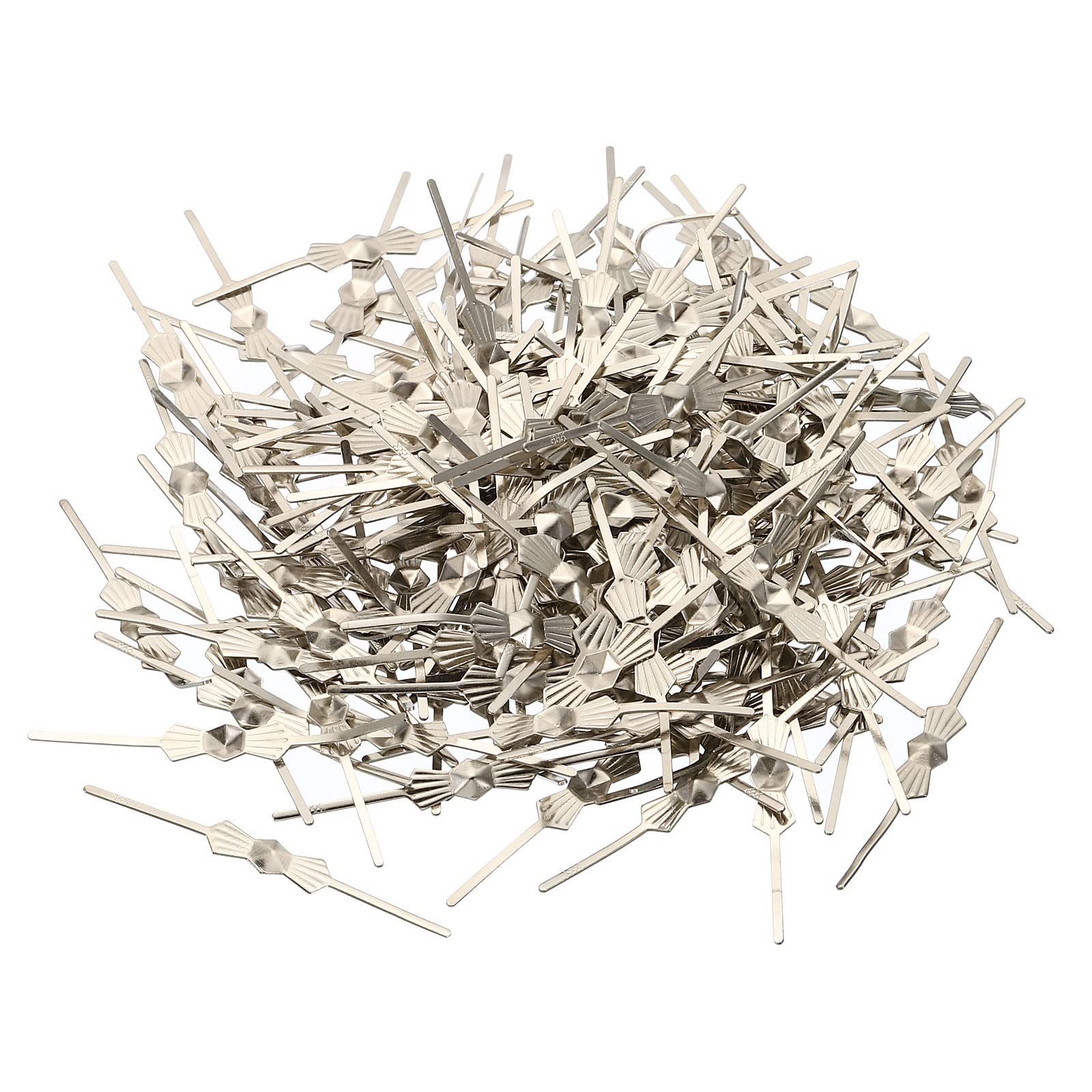 PATIKIL Chandelier Connector Clip, 200 Pack 45mm/1.8" Length Chandelier Bowtie Pin Replacement for Fastening Crystals Lamp Ceiling Light Parts, Silver