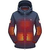 DEWBU Heated Jacket Polar Fleece with 12V Battery Pack Soft Fleece Electric Heating Hoodie for Women